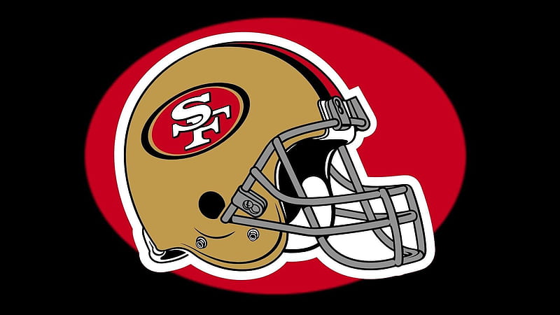 49ERS Helmet In Red Circle With Black Background 49ERS, HD wallpaper