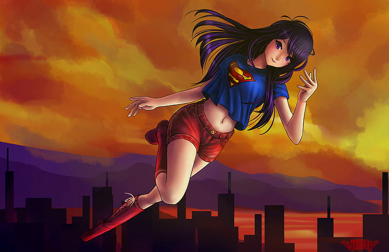 Linda Lang As Kryptonian Superhero, supergirl, superheroes, artwork, digital-art, HD wallpaper
