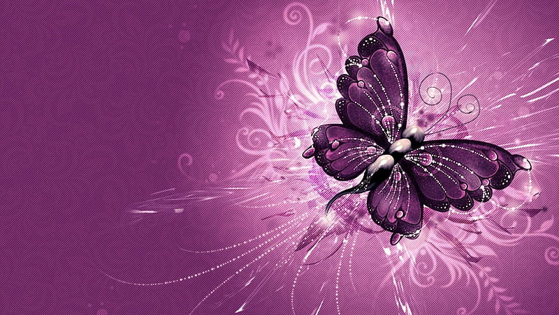 Purple Flutter, butter, fly, purple, butterfly, HD wallpaper