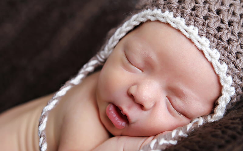 Newborn Baby Sleeping Ultra, Cute, Baby, Little, Sleeping, Newborn, Adorable, infant, HD wallpaper