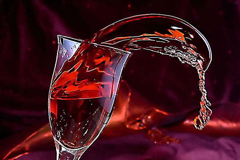 Let's celebrate, red, glass, liquid, purple, spilt, HD wallpaper