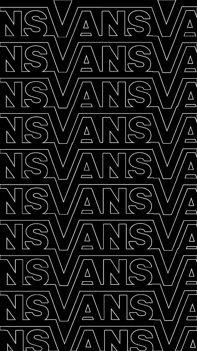 vans logo repeat, brand, HD phone wallpaper