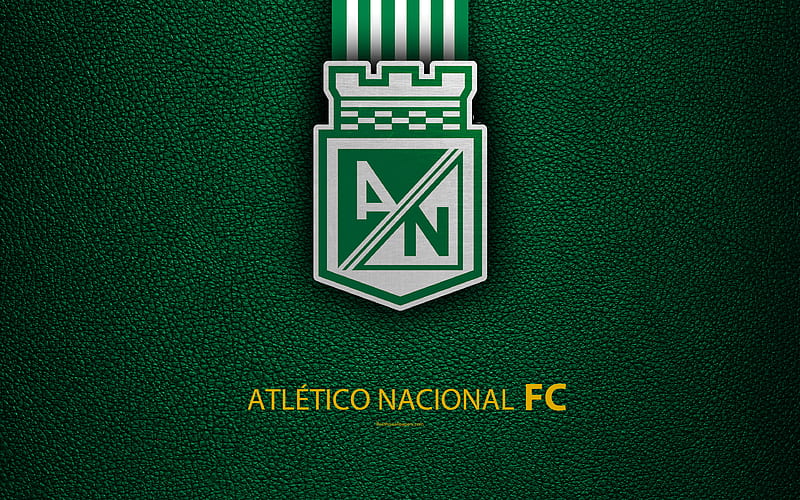 Deportivo Cali, Colombian football club, green logo, green carbon fiber  background, HD wallpaper