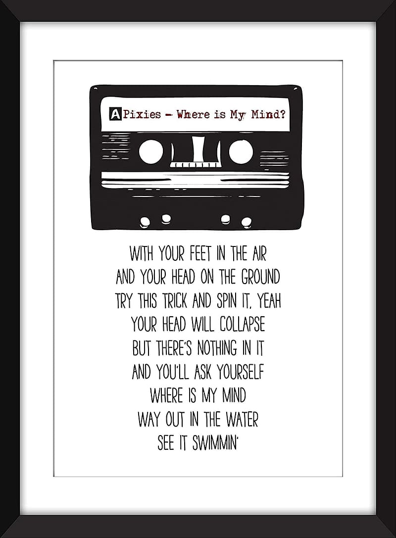 Pixies Where Is My Mind Lyrics Unframed Print .uk: Handmade Products, HD  phone wallpaper | Peakpx