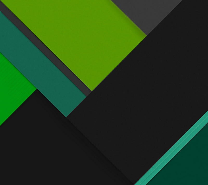 Lollipop Green Black, android, dark, five, flat, material, HD wallpaper