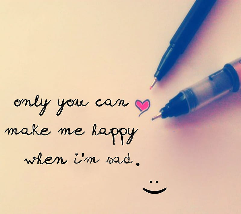 Only You Can, cute, happy, in love, life, love, me, new, nice, saying, smile, HD wallpaper
