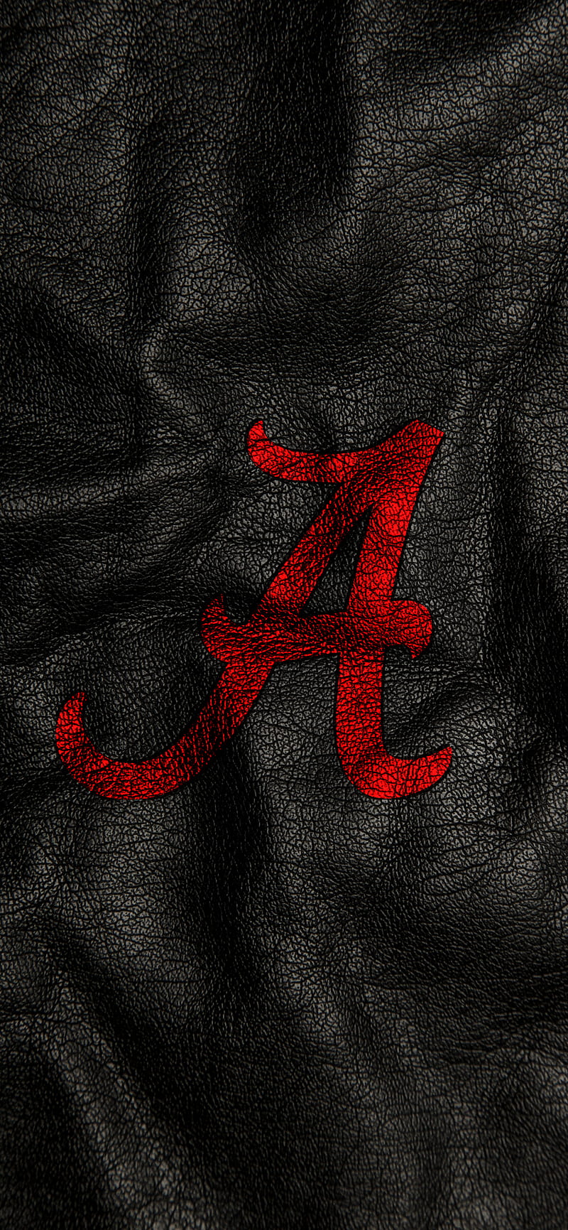 Leather A, alabama, bama, crimson, football, logo, tide, HD phone wallpaper