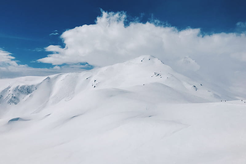 snow cover mountain, HD wallpaper