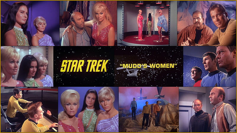 Mudd's Women Original Version, Kirk, Harry Mudd, Ruth, Karen Steele, Magda, Mudd, Eve, Star Trek, Spock, HD wallpaper