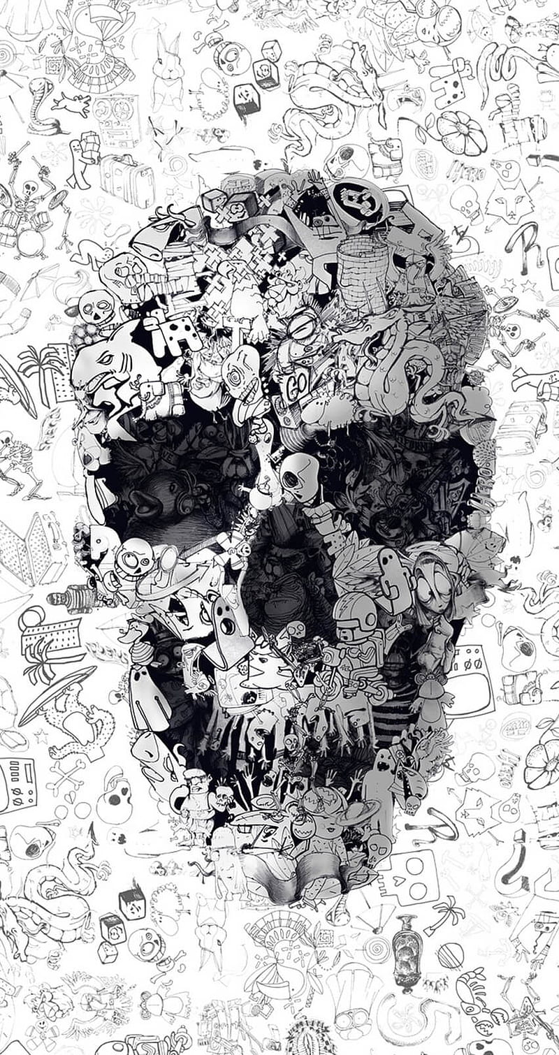 KURU KAFA, skull, skulls, tank, white, HD phone wallpaper