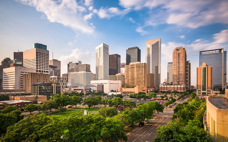 Cities, Houston, Cityscape, Texas, USA, HD wallpaper