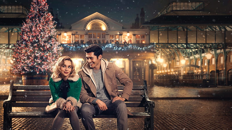 Last Christmas (2019), last christmas, movie, couple, Henry Golding, poster, Emilia Clarke, HD wallpaper