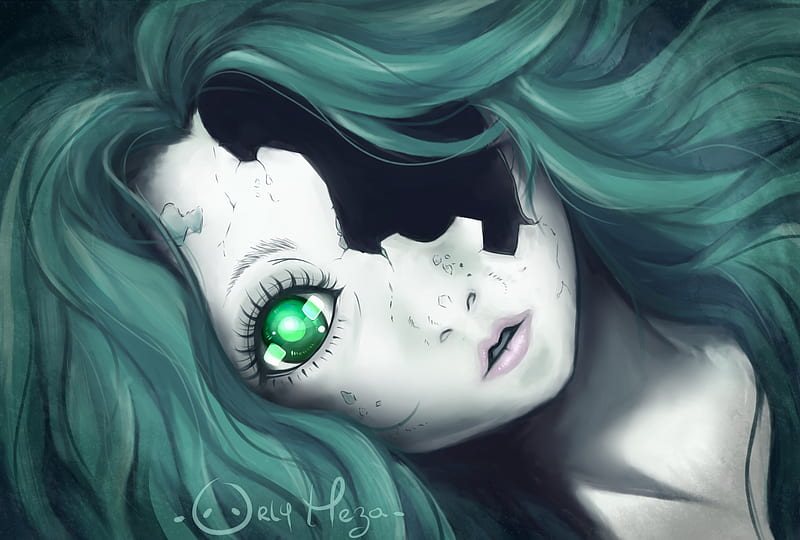 broken doll, death parade, green hair and eye, Anime, HD wallpaper