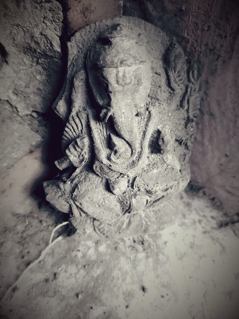 Ganesh, almighty, antique, bonito, god, lord, old, graphy, temple, vintage, HD phone wallpaper
