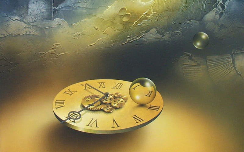 TIME STANDS STILL, clock, numbers, illusion, time, HD wallpaper