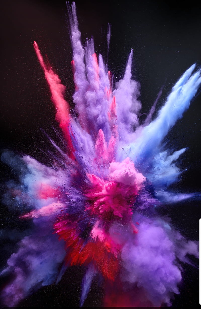 Powder pop, abstract, color, colorful, colors, explosion, smoke, splash, HD phone wallpaper