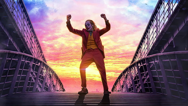 Joker Dancing On Stairs, HD wallpaper