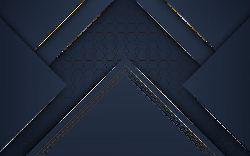 Navy and Gold, gold, abstract, navy, vector, HD wallpaper | Peakpx