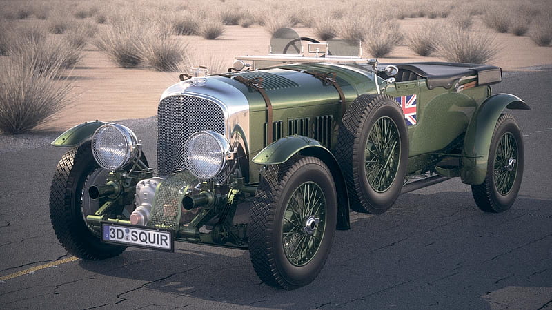 Bentley 45 Blower 1929 desert studio 3D. · In stock, HD wallpaper