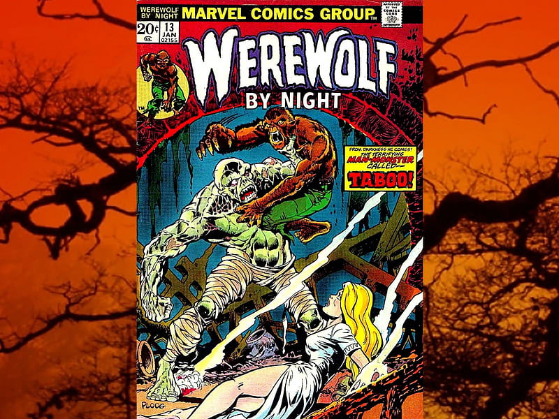 Werewolf By Night Comic01, classic comics, horror, Werewolf By Night Comic, halloween, HD wallpaper