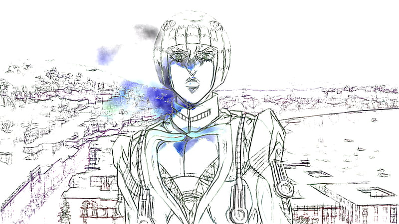 Jojo Art Of Bruno Buccellati With White Background Anime, HD wallpaper