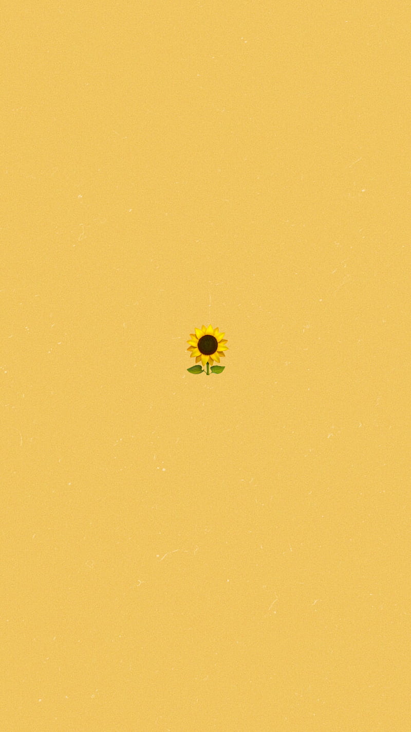 Aesthetic, cool, emoji, sunflower yellow, HD phone wallpaper