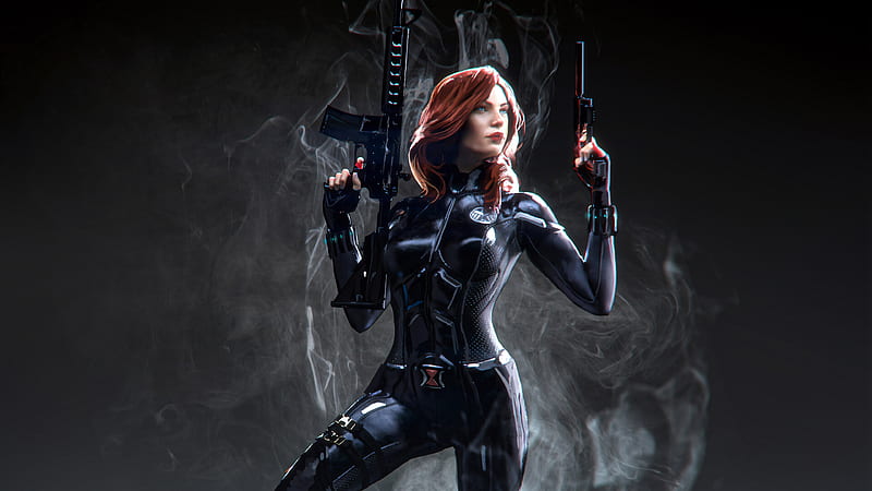 Black Widow Marvel Superhero, black-widow, superheroes, marvel, artstation, HD wallpaper