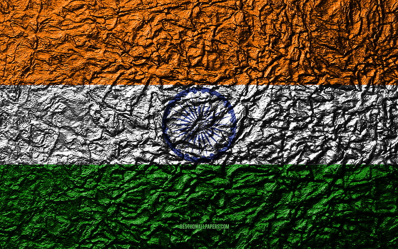 Flag of India stone texture, waves texture, Indian flag, national symbol,  India, HD wallpaper | Peakpx