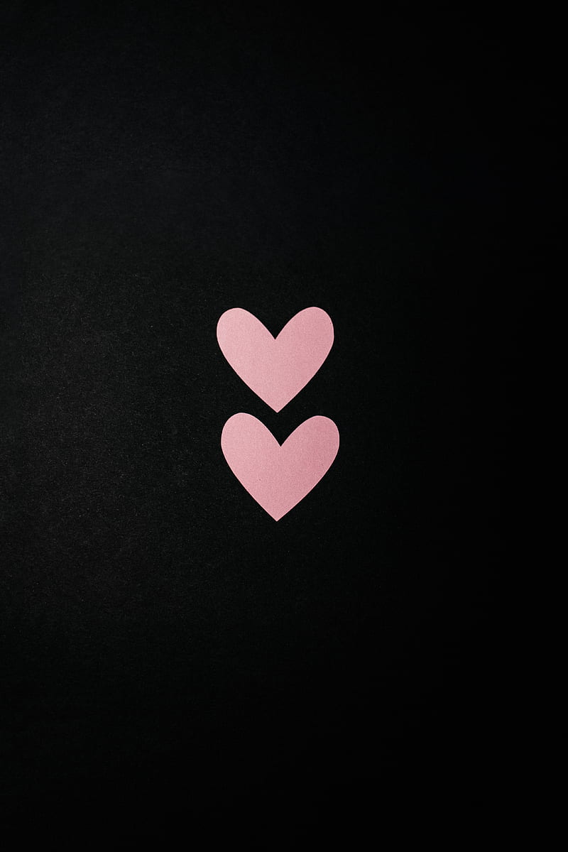 corazones, pink, love, minimalism, HD phone wallpaper