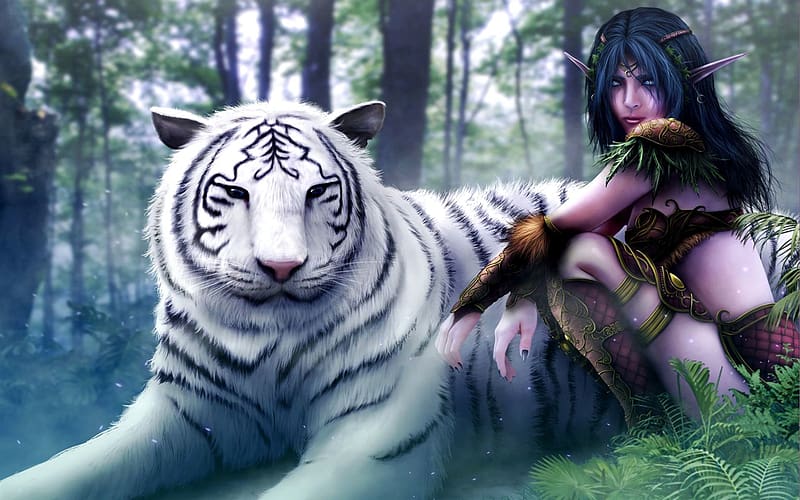 Warrior White Tiger | Fantasy Warrior Animals | Pinterest