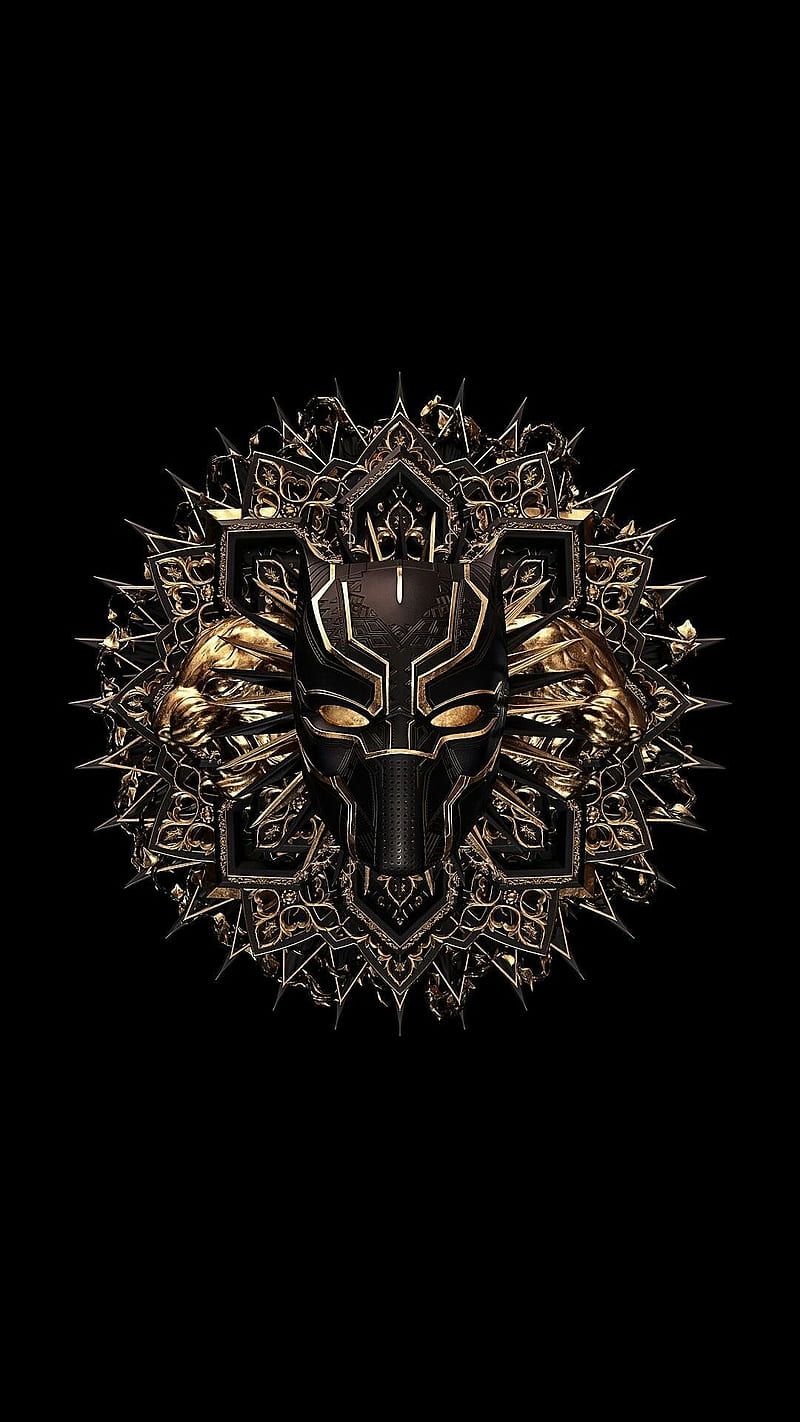 Black panther , black panther, symbols, logos, hero, king, suit, mask, wakanda, HD phone wallpaper