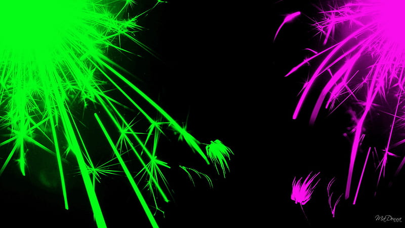 Explosive Corners, , green, explosive, bright, abstract, pink, HD wallpaper