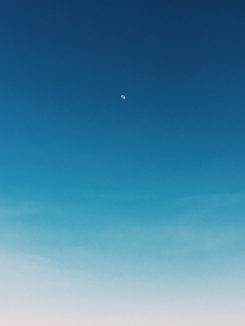 Clear blue sky in summer day, HD phone wallpaper