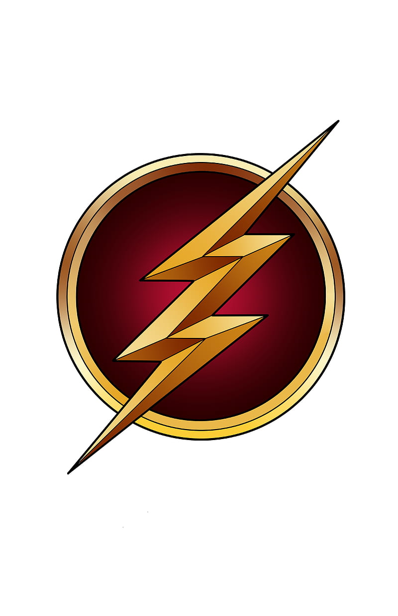 Flash Logo, insignia, lightning bolt, red, yellow, barry allen, comics, HD phone wallpaper
