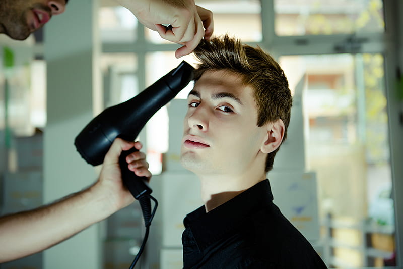 Men teenage guy Hair dryer hairstyles Glance, Hair Treatment, HD wallpaper