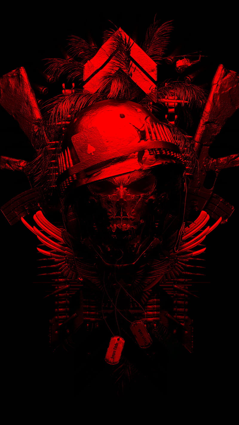 King Of The Hill 3, Spizak, art, combat 3, fight, gun, horror, skull, solder, vietnam, guerra, weapon, HD phone wallpaper