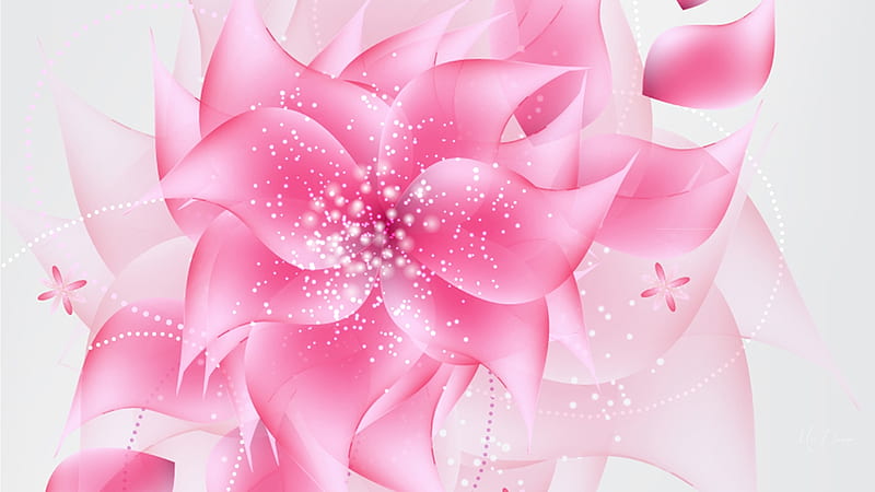 Pink Sparkle, stars, shine, floral, sparkle, flowers, petals, pink, Firefox Persona theme, vector, HD wallpaper