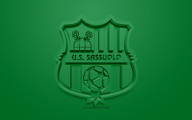 Sassuolo, creative 3D logo, green background, 3D emblem, Italian football  club, HD wallpaper | Peakpx