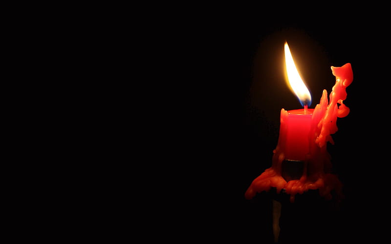 The end of love, sad, candle, red, love, HD wallpaper