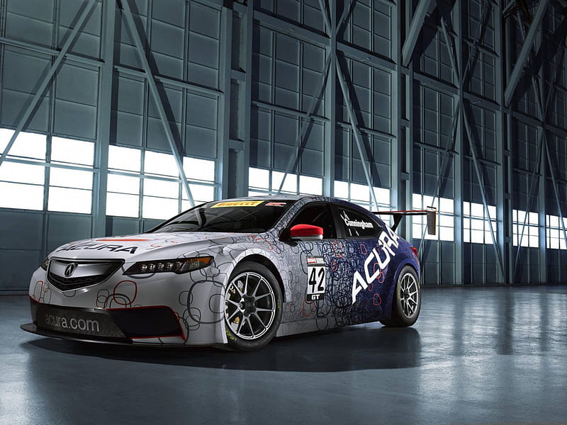 2015 Acura TLX GT Race Car, Racer, Acura, Wing, 2015, HD wallpaper