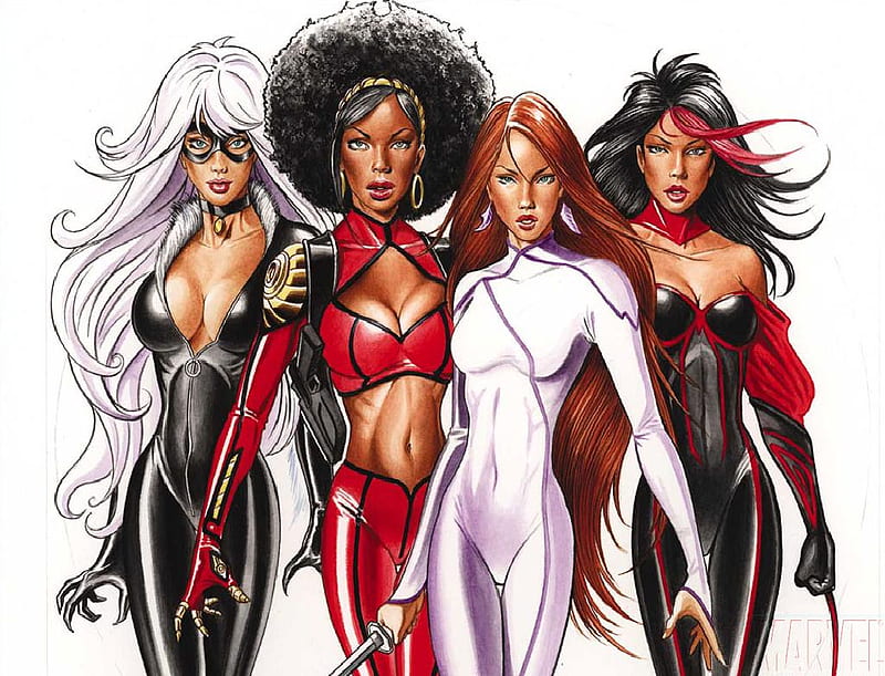 Heroes for Hire, colleen wing, tarantula, misty knight, black cat, HD wallpaper