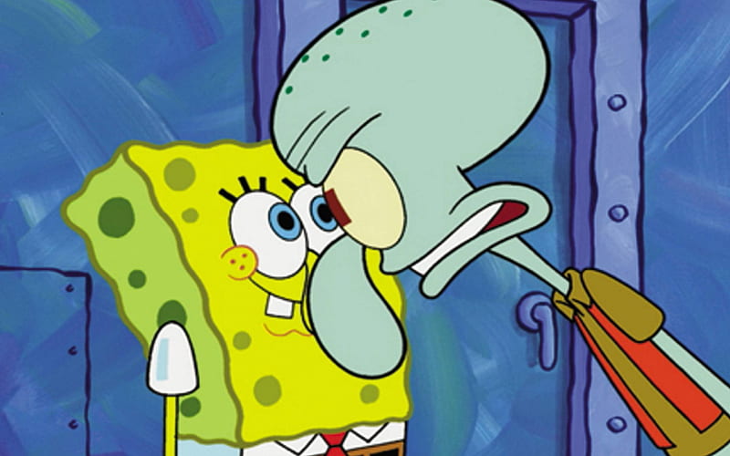 SpongeBob and Squidward-Anime characters, HD wallpaper