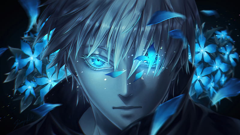 Blue Eyes White Hair Satoru Gojo Jujutsu Kaisen, HD wallpaper