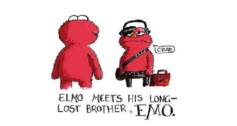 Elmos brother, red, creepy, elmo, emo, scary, funny, badges, HD wallpaper |  Peakpx