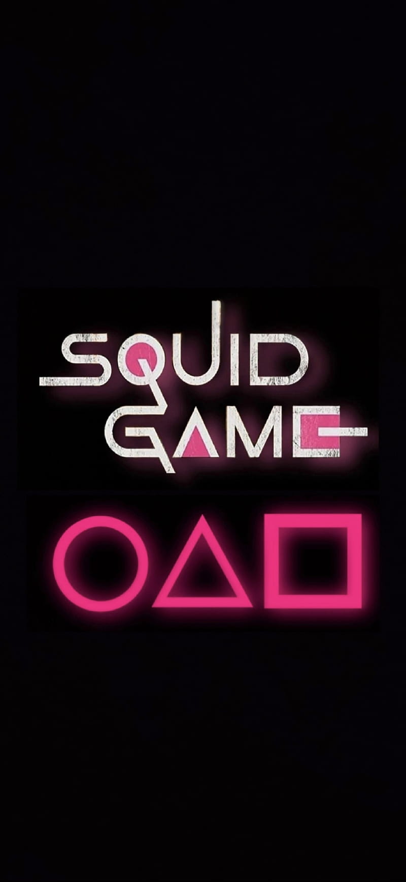 Squid game, square, pink, death, gi-hun, HoYeon Jung, sae-byeok, masks, sang-woo, circle, triangle, HD phone wallpaper