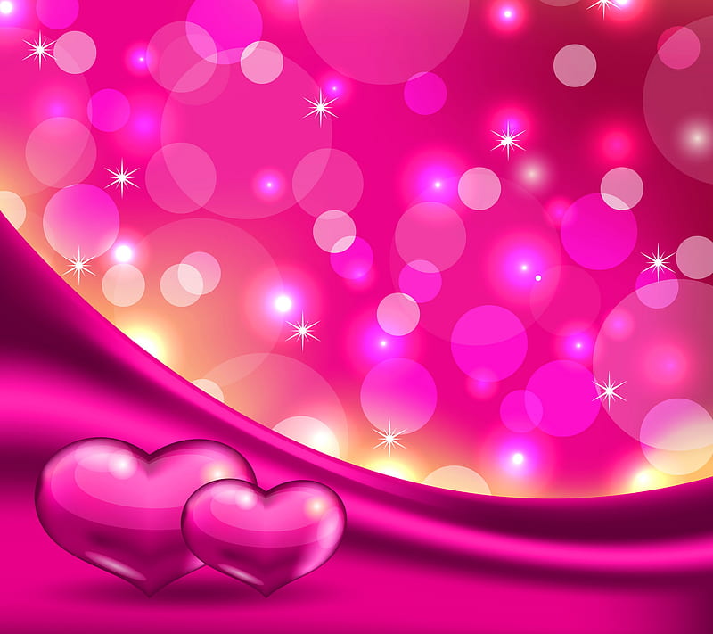 Abstract Background, abstract bubbles, corazones, love, pink, romantic, valentine, HD wallpaper