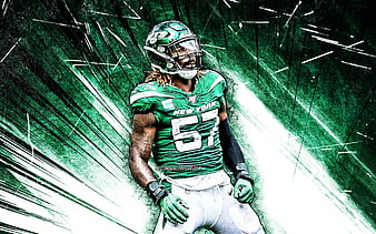 C.J. Mosley football Paper Poster Jets 4 - Cj Mosley - Posters and Art  Prints