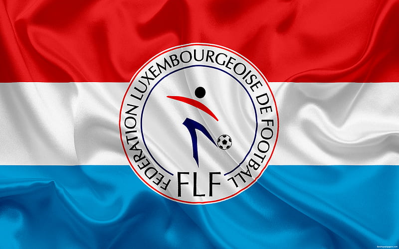 Luxembourg national football team, emblem, logo, football federation, flag, Europe, Luxembourg flag, football, World Cup, HD wallpaper
