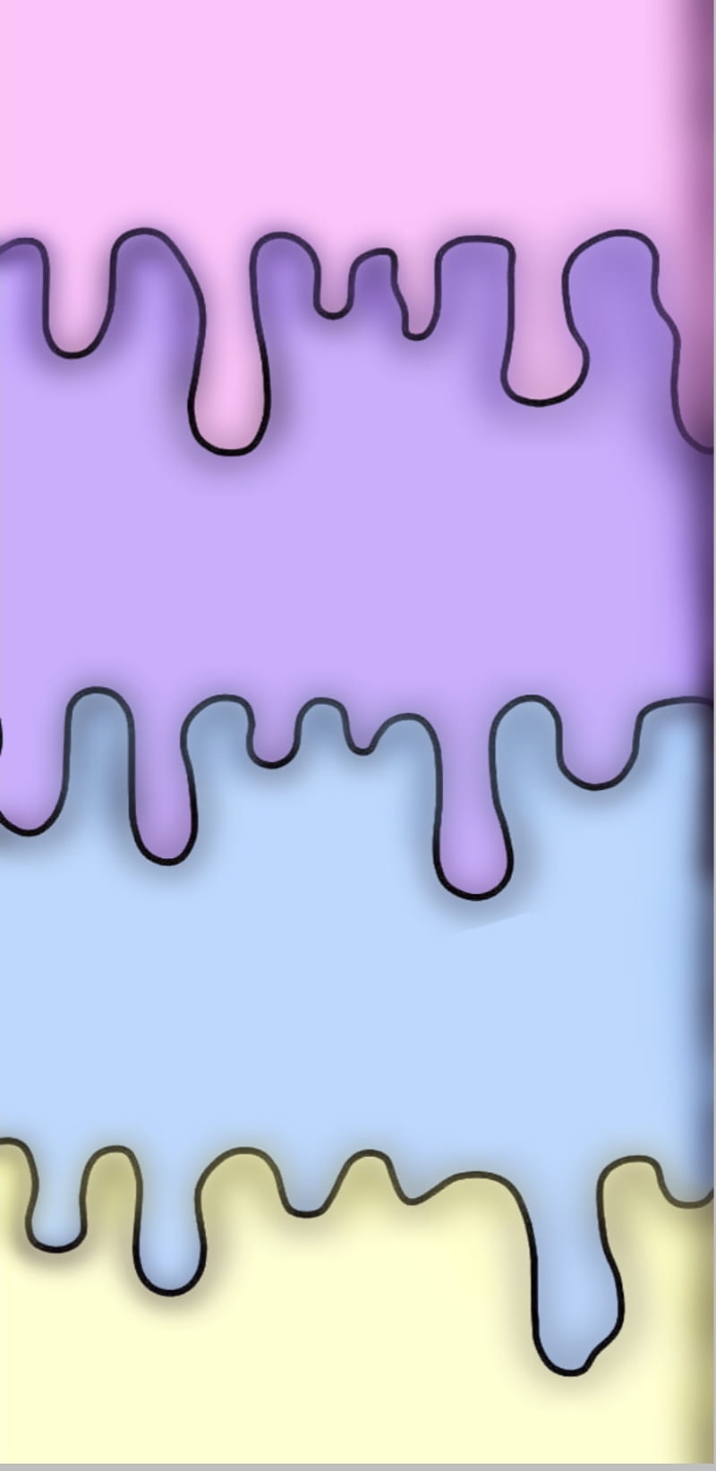 Pastel drip, blue, pink, purple, yellow, HD phone wallpaper