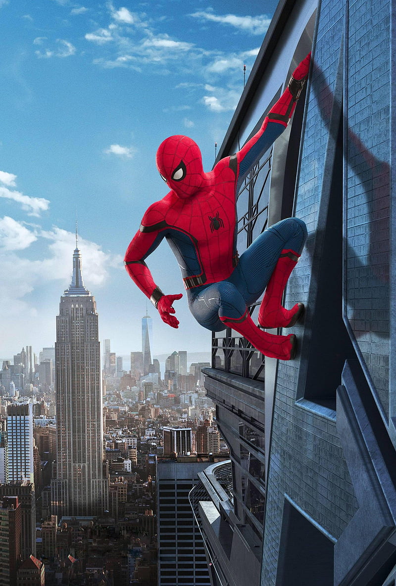 portrait display, Spider-Man, Spider-Man: Homecoming (2017), Marvel Cinematic Universe, HD phone wallpaper